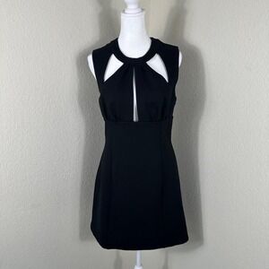 Anthropologie Mini Dress Women's Medium Black Y2K Minimalist Capsule Wardrobe